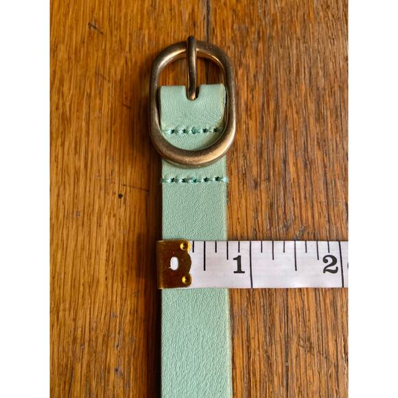 JCREW Skinny Light Green Leather Belt Womens sz S - Picture 11 of 11